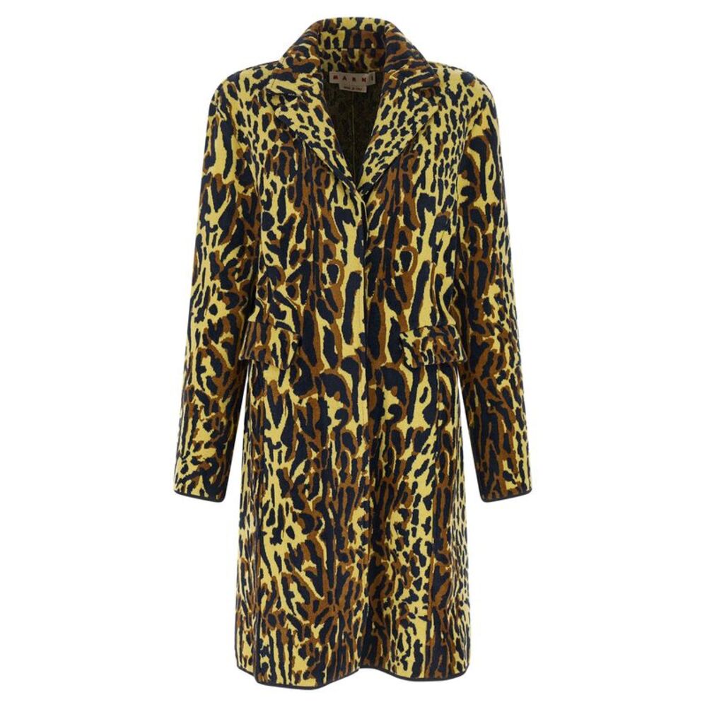 Marni Women Animalier Jacquard Wool Coat